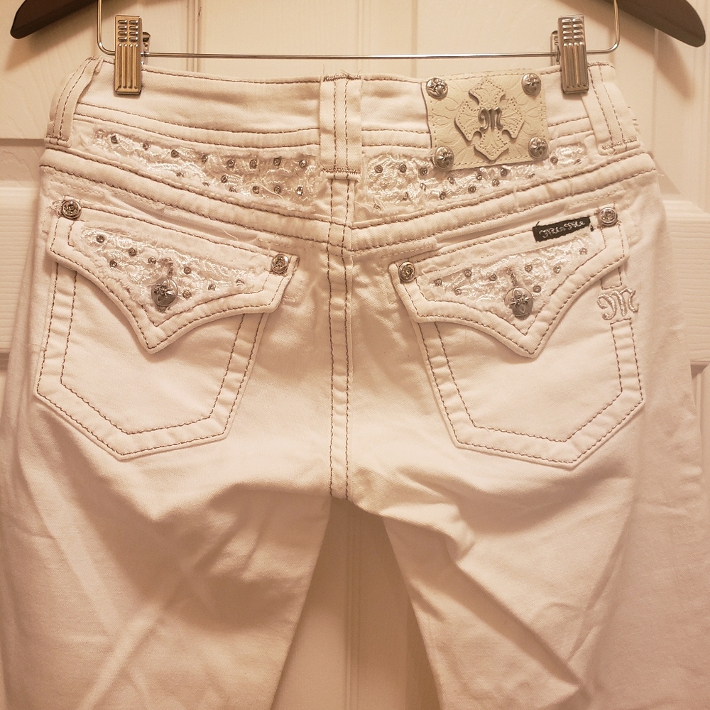 Miss Me White skinny Ankle Jeans